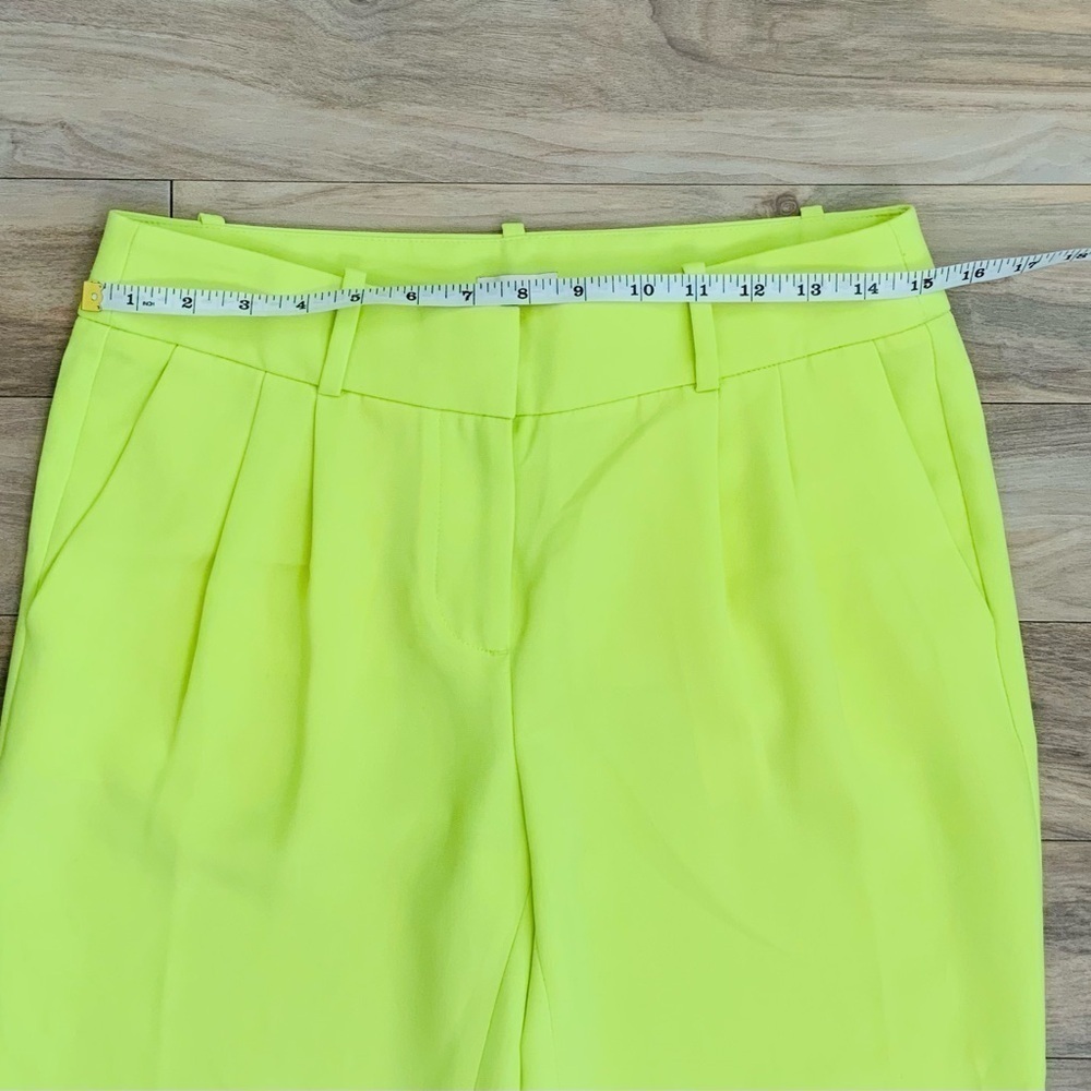 J Crew Spring Chartreuse Neon Green Pants - Picture 5 of 8